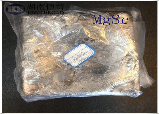 Magnezyum Skandium Mg30%Sc Alaşım Sertleyici Mg Alaşım İntoğlu Tahıl Rafinerliği İçin