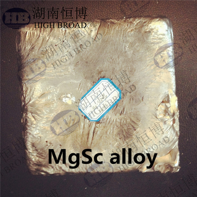 ISO Magnezyum Scandium Metal Mg2% Sc Mg5% Sc Mg30% Sc Master Alloy