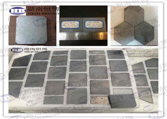 50x50mm Pressureless Sintered Silicon Carbide Ceramic Tile with Protective Polymer Coating for Ballistic Protection