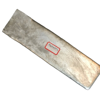 Yumuşak Gümüş Magnezyum Alaşımı Ingotları Gelişmiş Uzunluk için Düzensiz Ingot Şekli