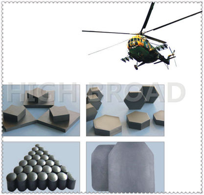 Economical Pressureless Sintered Silicon Carbide Ballistic Tile NIJ Level III 300x300x10mm Large Format SiC Panel