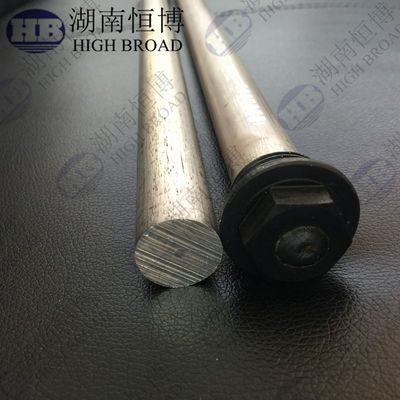 Güneş enerjili su ısıtıcısı koruması için 22mm Çap 900mm Uzunluk Magnezyum Anot Çubuğu, 3/4" NPT Dişli