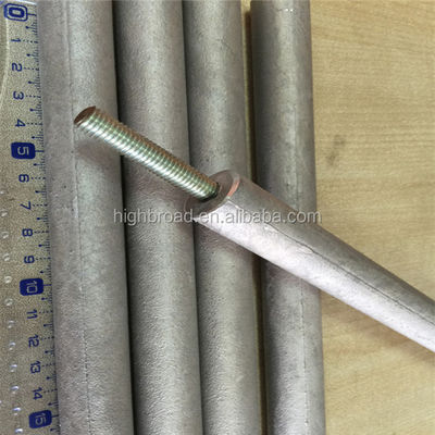 Alüminyum Çinko Kompozit Magnezyum Su Isıtma Anot Çubuğu 42 Inch 3/4 NPT Sert Su Kükürt Koku Kontrolü için