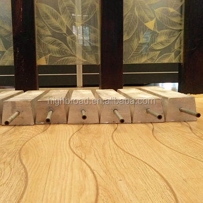 Ballast Tank Aluminum Sacrificial Anode Strip Al-Zn-In-Sn Alloy 500x100x40mm 5.5kg Marine Corrosion Protection