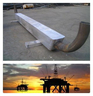 Marine Ship Hull Aluminum Sacrificial Anode Block Al-Zn-In Alloy 800x140x60mm 11kg Cathodic Protection