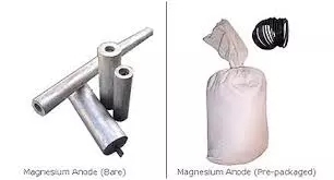 Anodik Kurban Döküm 9D3 17D3 32D5 Magnezyum Anot M1C İçin 17 Lbs 32 Lbs 60 Lbs Dolgulu Anotlar