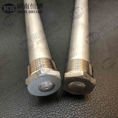 Esnek Segmented Yüksek Saflıklı Magnezyum Anod Çubuğu 36 Inch 0.9 Inch Diameter Steel Core Threaded for Deep Well Tanks