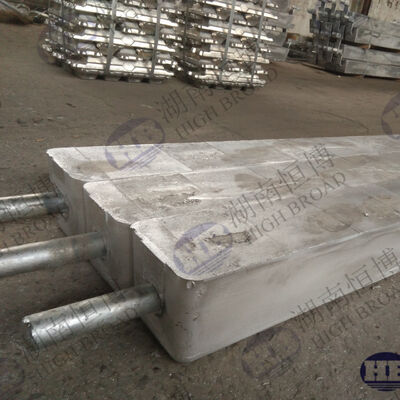 Gemi gövdelerindeki korozyon önleme için yüksek verimli Al-Zn-In-Cd Alüminyum Kurban Anodu ASTM GAIII Standartı