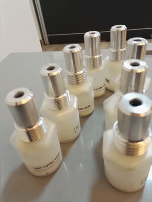 M10x1.0 İnce Dişli ve 50x15mm Kompakt Tasarımlı Bor Karbür Nozul, Hassas Kumlama İçin
