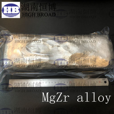 Magnesium Zirconium Master Alloy MgZr25 MgZr30 with 25% to 30% Zirconium Content for Grain Refinement in Sand and Permanent Mold Casting