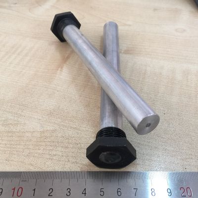 25mm Çinko Alaşım Ağır Görevli Anod Çubuğu 1 NPT 1200mm Endüstriyel Isı Değiştiricisi için Büyük Sistem Kokusu Kontrolü