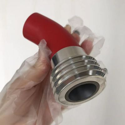 Boron Carbide (B4C) Sandblasting Nozzle with 45 Degree Bend and 6mm Bore for Weld Seam Cleaning