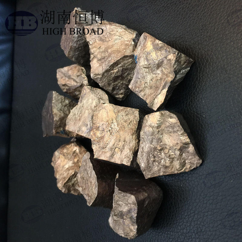 Yüksek saflıklı alüminyum tanesi rafine için 14,0-16,0% manganez içeriği olan CuMn15 Mangan Master Alloy