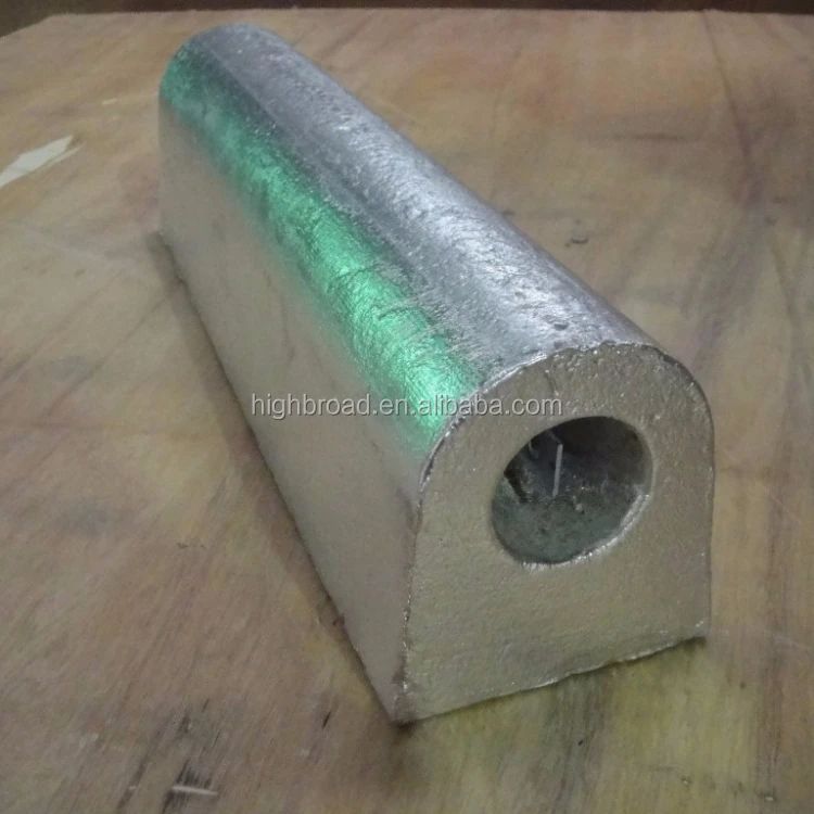 Isı Değiştiricisi Alüminyum Kurban Anod Kalem Tipi M16 Fil 350mm 1.2kg Al-Zn-In Alaşım Korozyon Koruyucusu