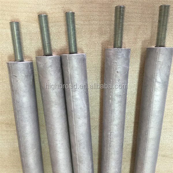 Su Isıtıcı Alüminyum Kurban Anot Çubuğu 3/4 NPT Diş 900mm Uzunluk 2.5kg Al-Zn-Mg Alaşım Değişimi