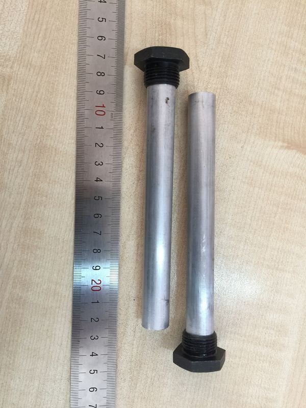 21 mm Alüminyum Alaşım Katı Anod Çubuğu 3/4 NPT 600 mm Sert Su Isıtması için Sert Su Koruması