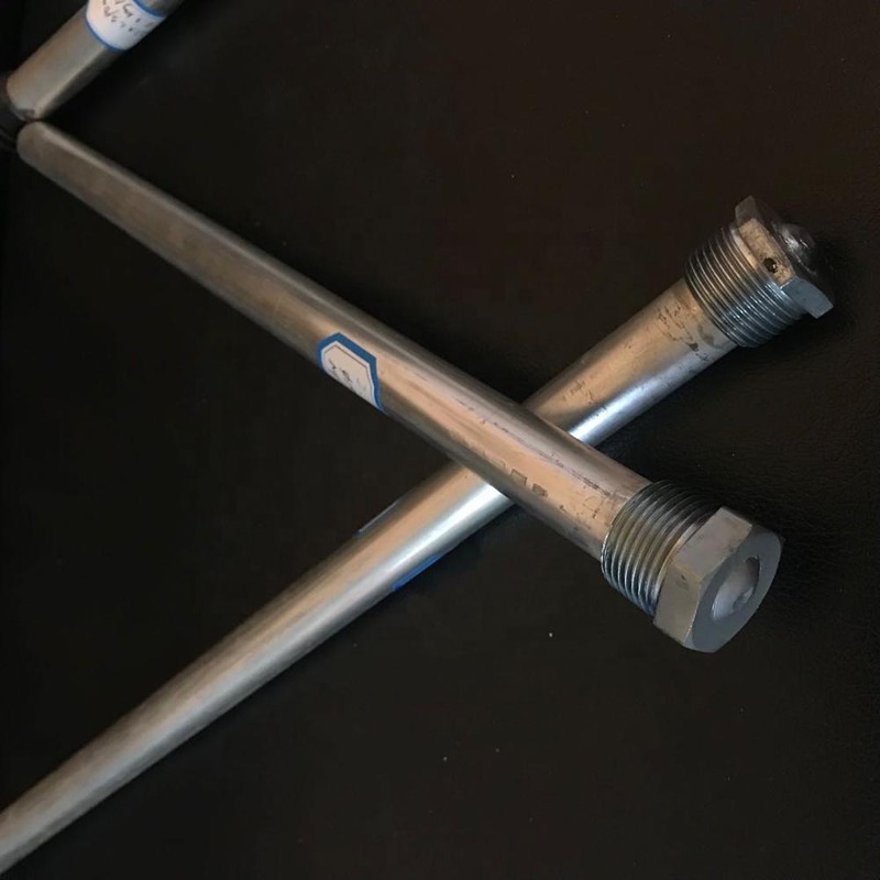 Yüksek Saflık AZ63 Magnezyum Kurban Anod Çubuğu 44 Inç 3/4 NPT Katodik Koruma Deniz Su Tankı