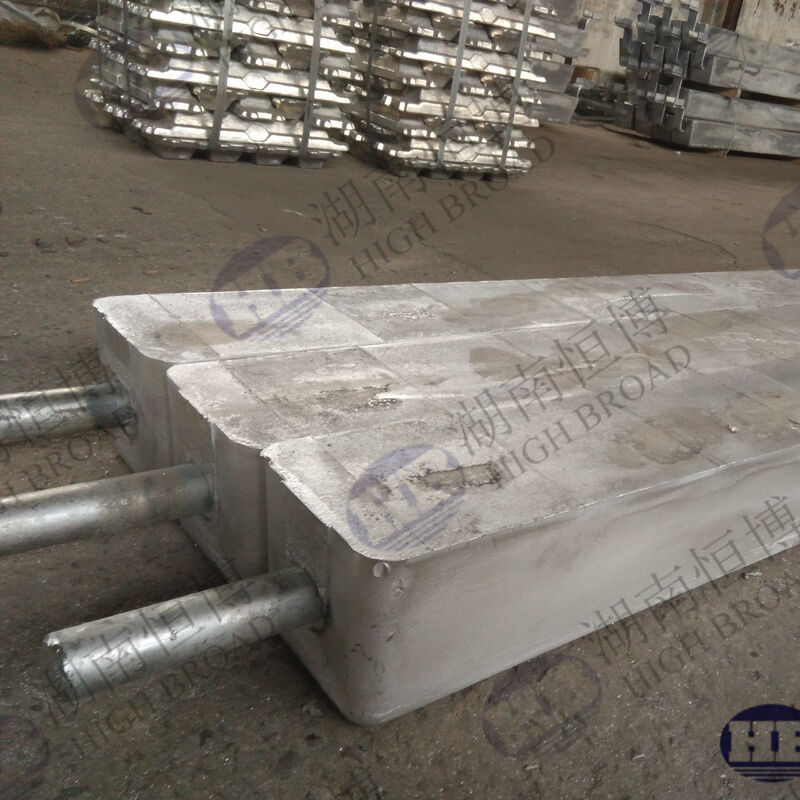 Gemi gövdelerindeki korozyon önleme için yüksek verimli Al-Zn-In-Cd Alüminyum Kurban Anodu ASTM GAIII Standartı