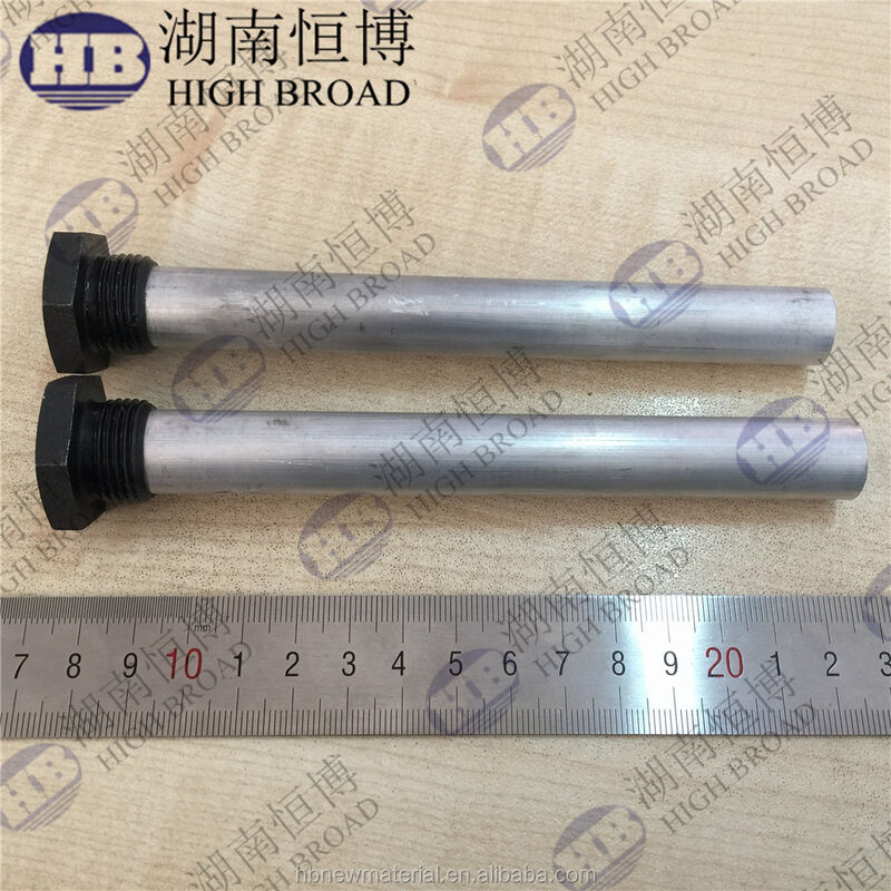 AZ63B Magnezyum Kurban Anot Çubuk 44 İnç 3/4 NPT, PTFE Bantlı Tutukluk Önleyici Bileşik Su Isıtıcı Kiti