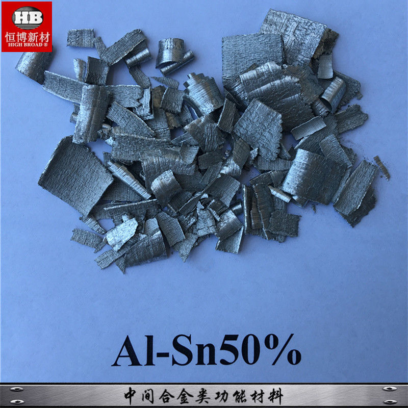 AlSn50% Alüminyum Tin Master Alaşım Çipleri Tahıl Rafineri ve Geliştirilmiş Alüminyum Alaşım Özellikleri