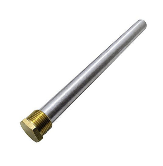 25mm Çinko Alaşım Ağır Görevli Anod Çubuğu 1 NPT 1200mm Endüstriyel Isı Değiştiricisi için Büyük Sistem Kokusu Kontrolü